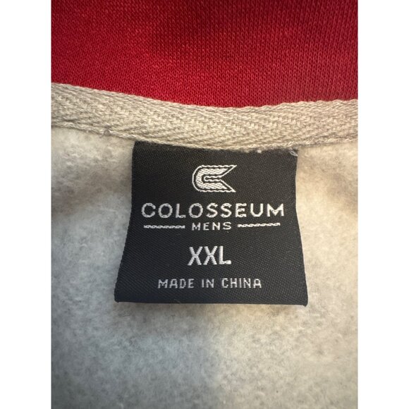 Indiana Hoosiers Colosseum 1/4 zip Pullover Sweatshirt Men's XXL Gray IU Logo - Picture 5 of 11